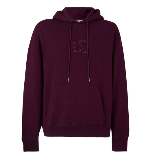Calvin Klein Ανδρικό φούτερ Fleece Monogram Logo Patch Relaxed Hoodie